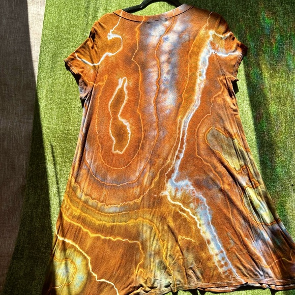 Katya Moon Dyes Earthy Geode Tie Dye Button Down Dress - NWOT - Picture 5 of 7